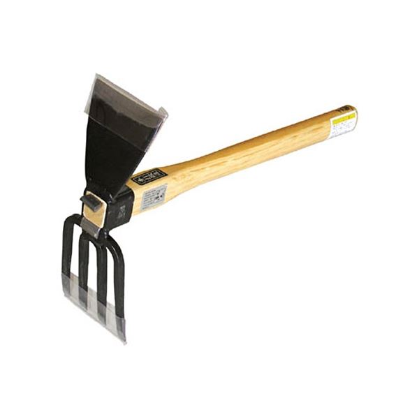 (まとめ) トンボ工業 片手鍬 イカ型102 AZU-102 1個 【×5セット】 一振りで土を掘り起こす 驚異のイカ型片手鍬、復活 送料無料の通販は