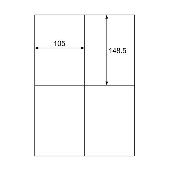(まとめ) ヒサゴ エコノミーラベル A4 4面105×148.5mm ELM003S 1冊(30シート) 【×10セット】 送料無料