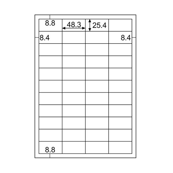 (まとめ) ヒサゴ エコノミーラベル A4 44面48.3×25.4mm 四辺余白 ELM022S 1冊(30シート) 【×10セット】 送料無料