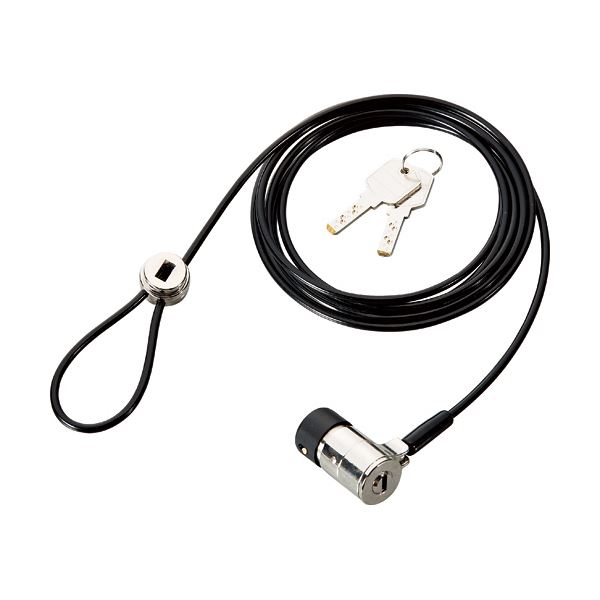 (まとめ) 明晃化成工業 パソコン PC セキュリティ スプリング式ディンプルキーワイヤーロック 統一キー仕様No.3 KWL92-C3 1パック 【×5セット】 送料無料の通販は