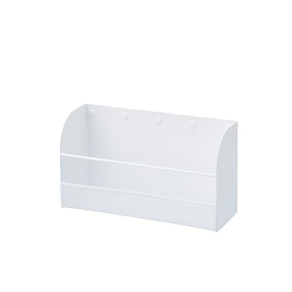 （まとめ） LIHIT LAB マグネットラック L 横型 白 【×3セット】 スーパーパワーマグネットで頑丈にくっつく スチール面専用マグネットラック Lサイズ 白【3個セット】 送料無料の通販は 9,307円