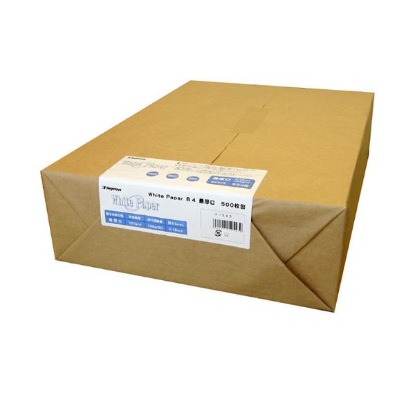 （まとめ）Nagatoya ホワイトペーパー ナ-013 厚口 B4 100枚〔×5セット〕 ナ-013 マルチ用紙 White Paper（ホワイトペーパー）B4 厚口 100枚