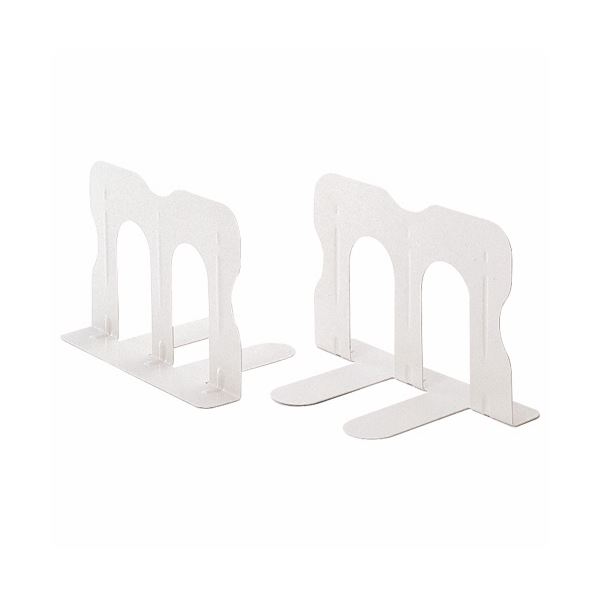 (まとめ) ライオン事務器 ブックエンド 小ホワイト L-60N 1組（2枚） 〔×10セット〕(代引不可) まとめ） ライオン事務器 ブックエンド 小ホワイト L-60N 1組（2枚） ×5