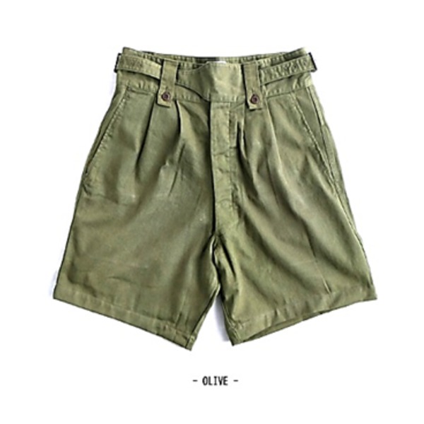 オーストリア軍 1960's グルカ 半パンツ レプリカ 1 Sサイズ相当 オリーブ 綿100％ ミリタリーパンツ ミリタリーウェア ショーツ