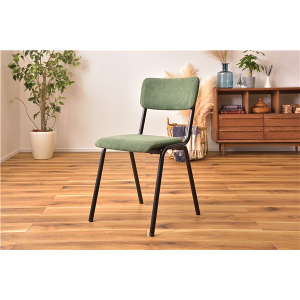 ダイニングチェア ダイニング用チェア イス 食卓 椅子 パーソナルチェア (イス 椅子) 約幅44cm 2脚セット グリーン 金属 スチール 組立品 リビング 在宅ワーク 店舗 インテリア家具 緑 送料無料の通販は