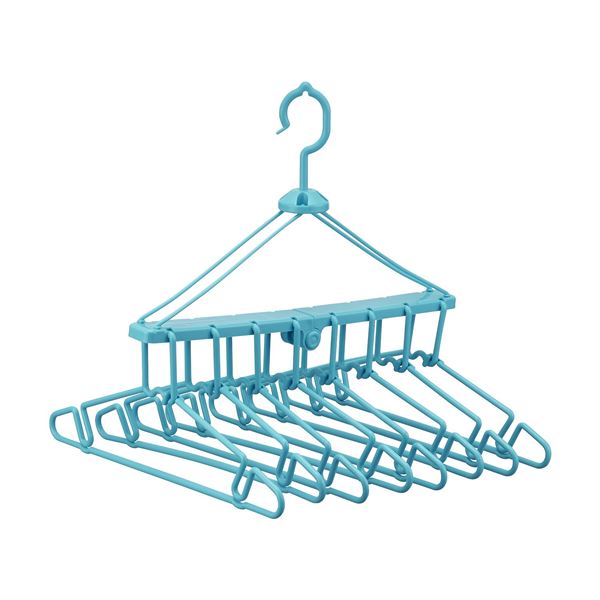 〔10個セット〕 洗濯物干し 洗濯ハンガー 約39×44×高さ41cm 折りたたみ 8連ハンガー 洗濯用品 ランドリー用品 洗濯物をスマートに干す 8枚対応の折りたたみ式ハンガーで快適ランドリー 送料無料の通販は