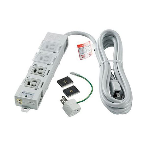 (まとめ） カバー付事務所向けタップ耐雷サージ機能付 4個口 3m OAT-JPC パソコン 43SB 1個【×3セット】 送料無料の通販は