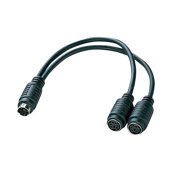 (まとめ) マウス10キー分配器DOSV用 ミニDIN6オス-メス×2 0.2m KB-PSY02K2 1個 【×10セット】 送料無料の通販は