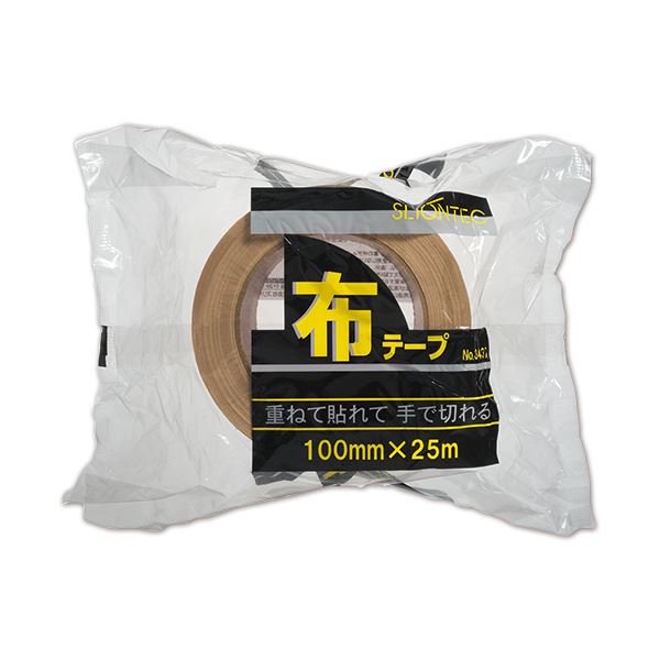 スリオンテック 布テープ No.343720 100mm×25m No.343720-100X25DB 1セット（18巻） 送料無料の通販は