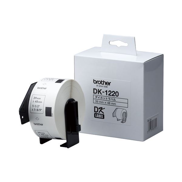 ブラザー BROTHER ピータッチ DKプレカットラベル 食品表示用 39×48mm 白/黒文字 DK-1220 1個(620枚) 【×10セット】 送料無料