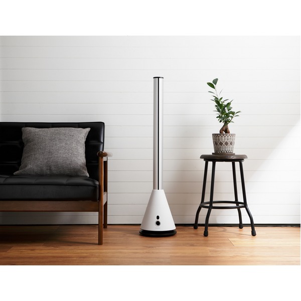スリム タワー サーキュレーター 約幅230mm ホワイト 空気清浄 脱臭機能付き 首振り機能 オフタイマー機能 風量調節9段階 白