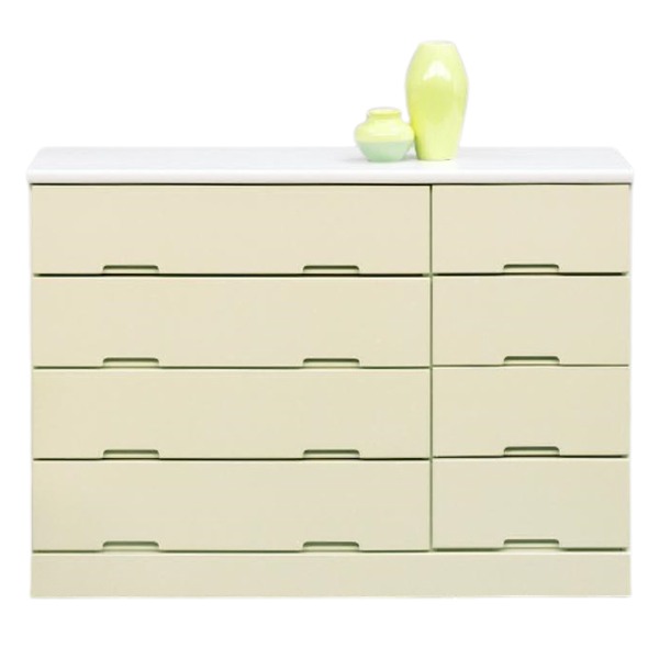 ローチェスト 低い ロータイプ 整理 収納 タンス 幅120cm レモンイエロー 日本製 国産 引き出しスライドレール ベッドルーム 寝室 リビング 完成品 黄 送料無料の通販は