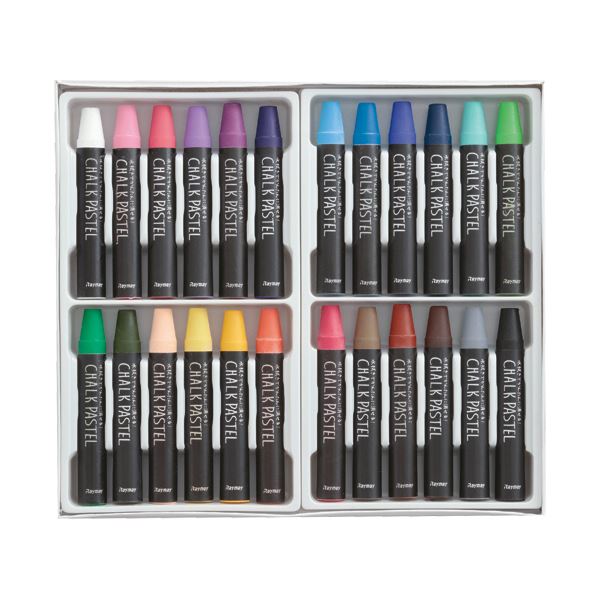 (まとめ) レイメイ藤井 チョークパステル24色（各色1本） LBCP200 1パック 【×10セット】