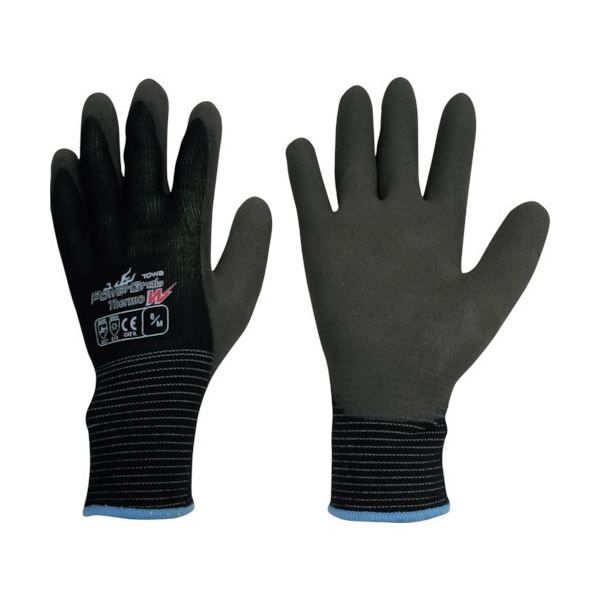 (まとめ) 東和コーポレーション PowerGrabThermo W 8/M ブラック/ダークブラウン PG-348-M 1双 【×5セット】 黒 茶 送料無料の通販は 6,743円