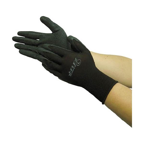 (まとめ) ユニワールド WORKS HOMME J-FLEX ラバー ブラック L 5530-L 1双 【×50セット】 黒