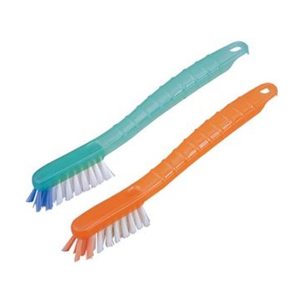 （まとめ）アズマ工業 いろいろ使えるゴシゴシブラシ2色組 1パック（2本）【×20セット】 頑固な汚れも一掃 家中ピカピカ アズマ工業のマルチブラシ2色組が大活躍 1パック（2本）×20セット 送料無料