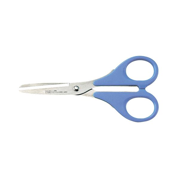(まとめ) ライオン事務器 ステンレスはさみ刃渡り45mm ブルー CS-130H 1本 【×50セット】 青 送料無料の通販は 14,045円