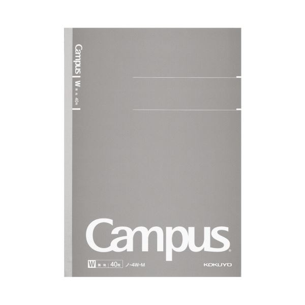 （まとめ）コクヨ キャンパスノート セミB5 無地40枚 グレー ノ-4W-M 1セット（5冊）【×5セット】 送料無料の通販は 8,399円