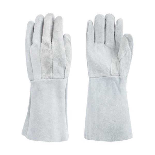 (まとめ) 東和コーポレーション 溶接用 牛床革 5本指 W-335(内縫い) グレー 460-W335UCHI 1双 【×3セット】 送料無料