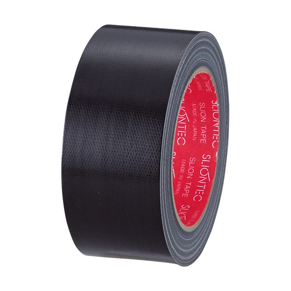 (まとめ) スリオンテック カラー布テープ 50mm×25m 黒 343702BK 1巻 【×30セット】 包装作業に最適 高品質カラーテープ 黒い布テープで梱包をスタイリッシュに 50mm×25mの1巻30セット 送料無料