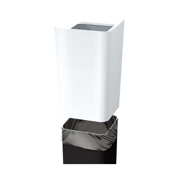 （まとめ）アスベル ルクレール CVミニ 角型 2L ホワイト 6210WH 1個 【×10セット】 白 送料無料 ゴミ箱