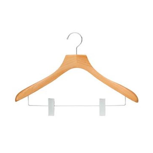 （まとめ）ニーズ 木製ハンガーS・STYLEMサイズ クリップタイプ H-6431 1本【×10セット】 送料無料の通販は