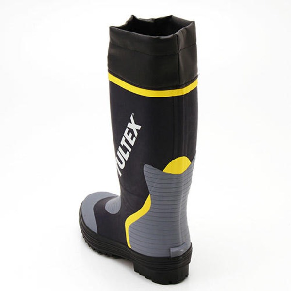 長靴 雨具 L ネイビー×グレー 雨対策 吸汗速乾 ドライ裏地使用 フード