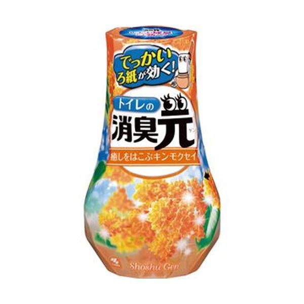 （まとめ）小林製薬 トイレの消臭元癒しをはこぶキンモクセイ 400ml 1個【×20セット】 驚異的な消臭力 驚くほど太い『ろ紙』が、ニオイの元を一気に消し去る トイレの癒しを届ける、キンモクセイの香り400ml×20個セット 送料無料の通販は