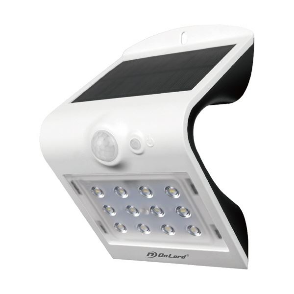 (まとめ) オンスクエア ソーラー充電式 センサーウォールライト ホワイト OL-304W Plus 1個 【×3セット】 白 送料無料