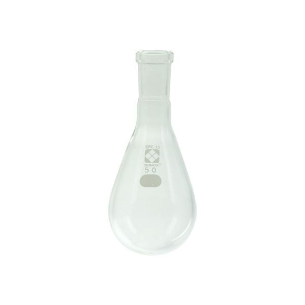 SPC パソコン なす形フラスコ 50mL 【030120-1550】 革新的なデザインで魅了する、50mLの次世代フラスコ ナス型のSPCがあなたのラボを彩ります 【030120-1550】 送料無料の通販は