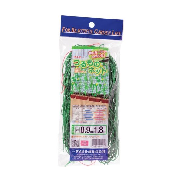(まとめ) ダイオ化成 つるもの園芸ネット 緑10cm角目 幅0.9m×長さ1.8m 260954 1枚 【×50セット】 送料無料の通販は