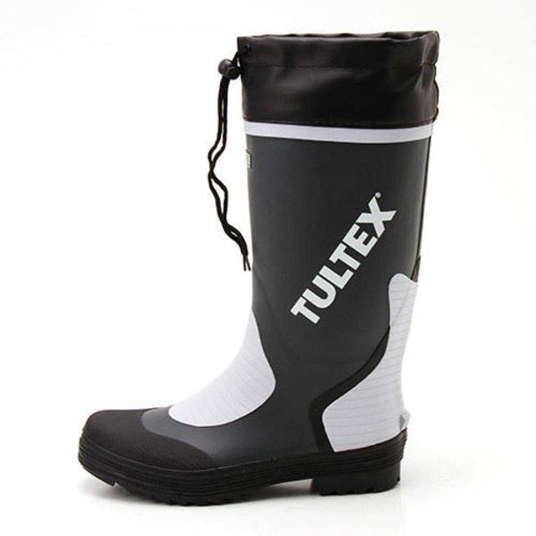 長靴 雨具 L グレー×ライトグレー 雨対策 吸汗速乾 ドライ裏地使用