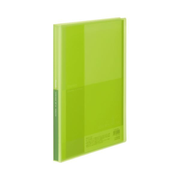 （まとめ）コクヨ クリヤーブック（Glassele） 固定式 A4タテ 40ポケット ライトグリーン ラ-GL40LG 1冊 【×10セット】 緑 送料無料の通販は 7,373円