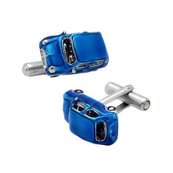 SWANK（スワンク） 日本製 国産 ミニクーパーのカフス ブルー 青