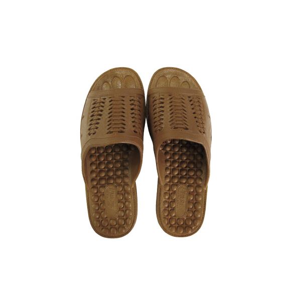 (まとめ）ニッポンスリッパ 成型サンダル 紳士用 M ブラウン【×10セット】 茶