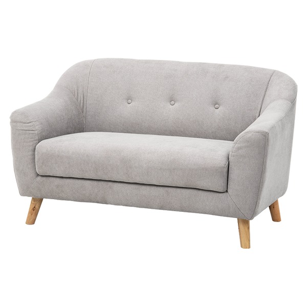 ソファー 約幅125cm ベージュ 木製 取り外し式 脚付き 肘付き コンパクト ソファー 組立品 リビング ダイニング 送料無料の通販は 27,290円