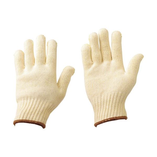 (まとめ) 赤尾 ケブラー編手袋 7G-KC フリー イエロー/茶 AKV7G-KC 1双 【×5セット】 黄 頑丈な手を守る 厚手タイプの切創耐性手袋 自由なフィット感で快適作業 イエロー/茶のカラーバリエーション 5セットでお得 黄 送料無料