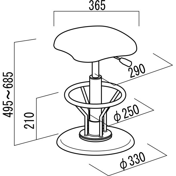 モダン スツール バーチェア カウンターチェア /丸椅子 (イス チェア) 【フットレスト付き ブラック×ブラック】 幅33cm 日本製 国産 黒 送料無料の通販は