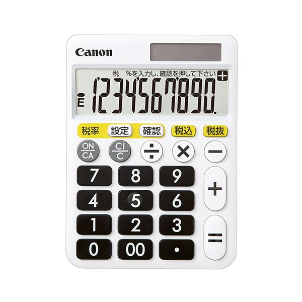 (まとめ) キヤノン くっきりはっきり電卓HF-1000T 10桁 0899C001 1台 【×10セット】 送料無料