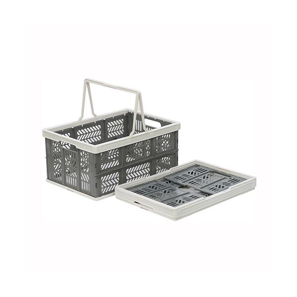 （まとめ） 三甲 バスケットオリコン 36L ホワイト×グレー【×5セット】 白 送料無料の通販は