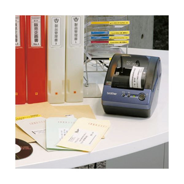 (まとめ) ブラザー DKテープ 長尺紙テープ(大)62mm×30.48m 白/黒文字 DK-2205 1個 【×10セット】 送料無料