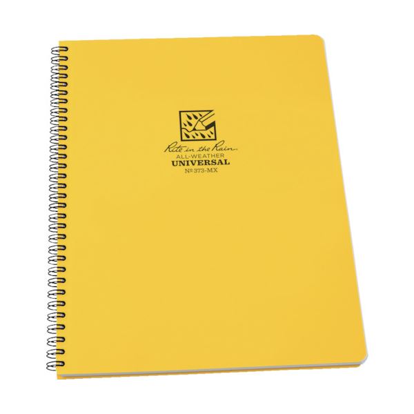 ライトインザレインスパイラルノートブック ユニバーサル イエロー 373-MX 1冊 【×10セット】 黄