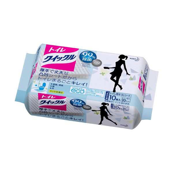 花王 トイレクイックル つめかえ用 1セット(240枚:10枚×24パック) 菌を一掃 おそうじシート バイオクリーン トイレリフレッシュ つめかえセット(240枚:10枚×24パック) 送料無料の通販は