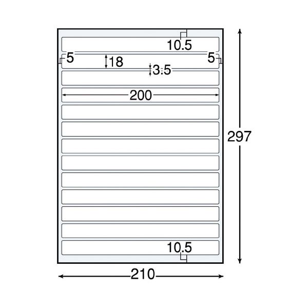 (まとめ) 背ラベルファイル用 A4 13面10枚 ホワイト EDT-TF13 【×10セット】 白 送料無料の通販は 9,727円