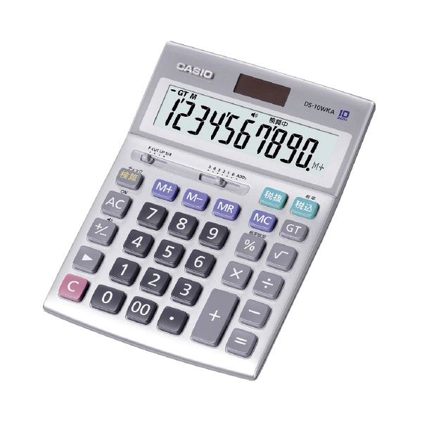 カシオ計算機 実務電卓検算 デスク (テーブル 机) タイプ10桁 シルバー DS-10WKA-N 実務に適した10桁のシルバー電卓、確かな計算をサポート 信頼のデスクタイプ、カシオの新たなる進化 DS-10WKA-N 送料無料