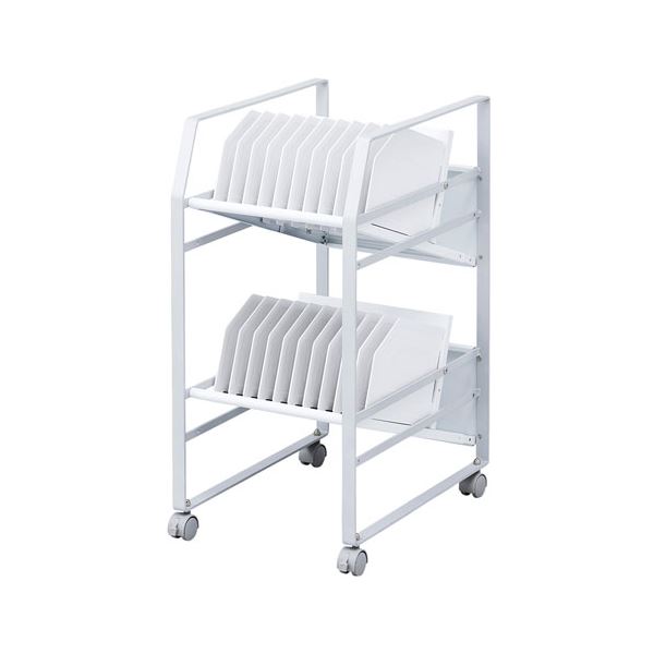 タブレットワゴン(2段) RAC-TABWG2N 組立品 スペースを節約しながら、20台のタブレットを収納できる便利なワゴン 2段式で使いやすく、お届けします 送料無料の通販は 39,360円