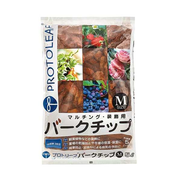 （まとめ）プロトリーフ バークチップ M 5L 1袋 【×10セット】 四季を快適に彩る、自然の恵み 乾燥から守り、温もりを与える プロトリーフ バークチップ M 5L 1袋、夏も冬も心地よさを実感 送料無料の通販は