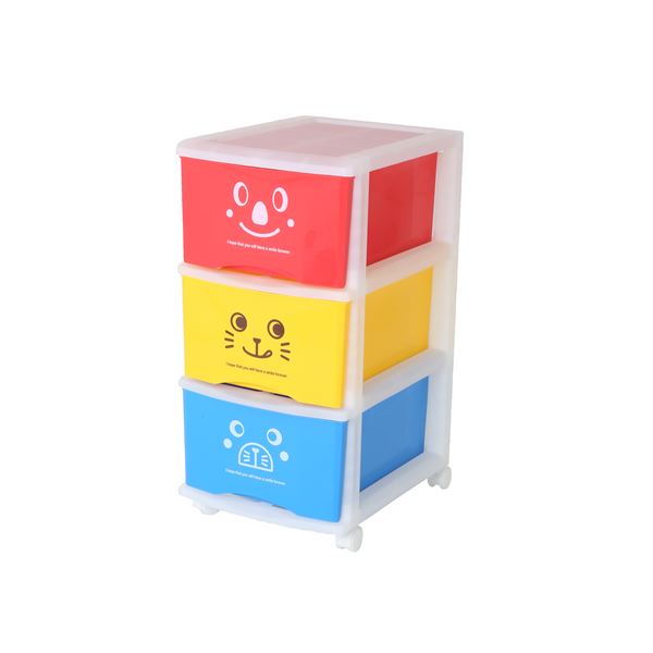 アニマルケース/整理 収納 ケース 【3段】 幅33cm キャスター付 移動可能 車輪付き き お子様用 送料無料の通販は