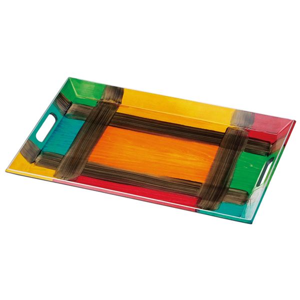 尺8 脇取盆/トレー 〔フェレンチェオレンジ 木〕 545×360×40mm 木製 日本製 〔和食 レストラン 居酒屋 店舗 お店〕〔代引不可〕 さくらんぼの箱・深型）もぎたてさくらんぼ 深型 BK⁄100枚入（L-8131）