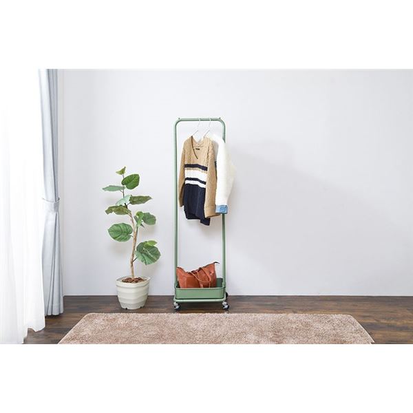 グリーン スチールハンガーラック